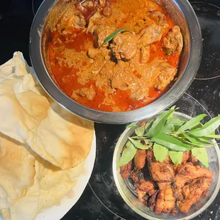 Chicken masala, chicken masala, fried