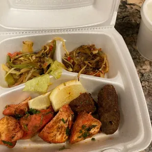 Mixed grill leftovers, HUGE portion