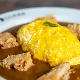 a close up of a curry dish