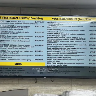 The menu as of 6/25/23 but prices are not up-to-date