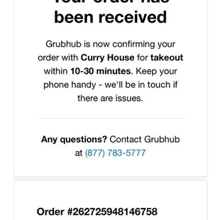 Copy of my emailed receipt showing West order location