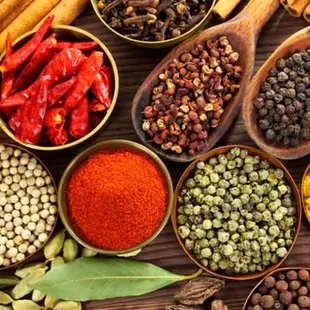 a variety of spices