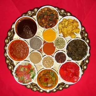 a platter of indian food