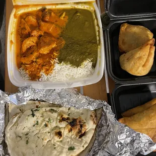 a variety of food items