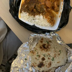 Chicken Tikka Masala Goat Curry Garlic Naan