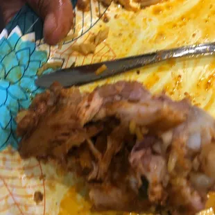 Whole Tandoori chicken, not cooked well!