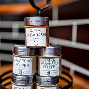 Assorted Chili Powders チリパウダー盛り合わせ