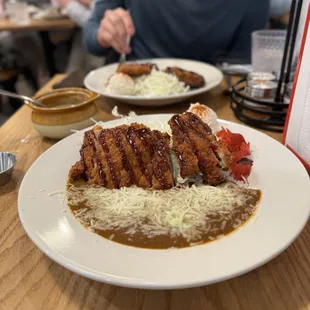 Signature Katsu Curry, Double Menchi Curry, and Corn Potage Soup | IG: xstina.eats
