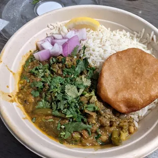 Vegetable Curry.   Good ingredients but a little bland.