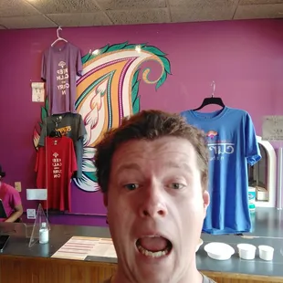 a man making a goofy face