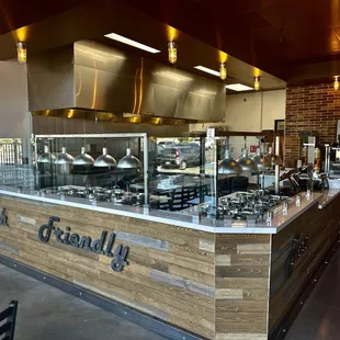 the kitchen of a restaurant