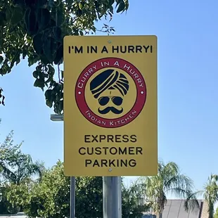 Express parking signs.