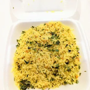 For when I wanted curry and biryani but couldnt get both, I got flavored lemon rice with my curry