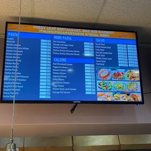 Menu board