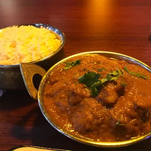 Curry lamb with potatoes.