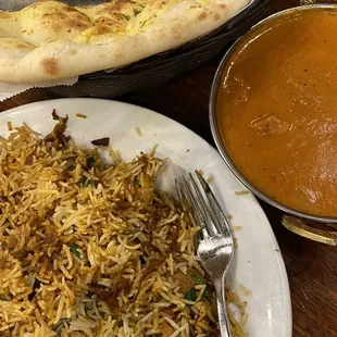 Chicken Biryani and Chicken Tikka Masala
