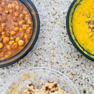 Vegan Dal Tadka and Vegan Chana Masala
