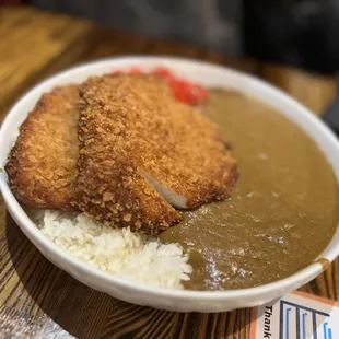 Large curry, double pork katsu