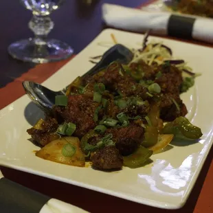 a plate of food on a table