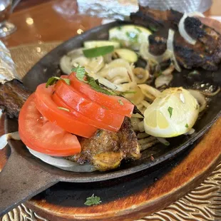 a close up of a plate of food