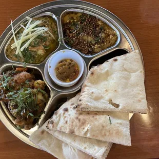 Vegetarian thali plate