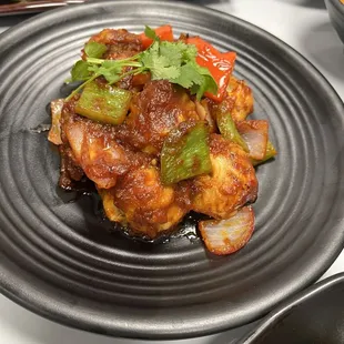 a plate of food on a table