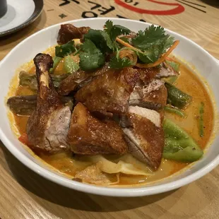 Red curry duck.