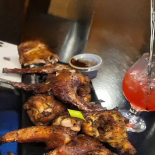 chicken wings and fried chicken, food