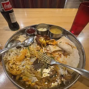 a plate of food on a table