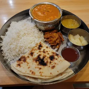 a plate of indian food