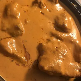 Butter Chicken. Comes w/ a side of basmati rice.