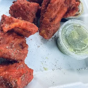 Fish pakoras.