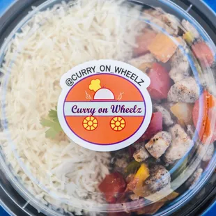 a bowl of rice and vegetables