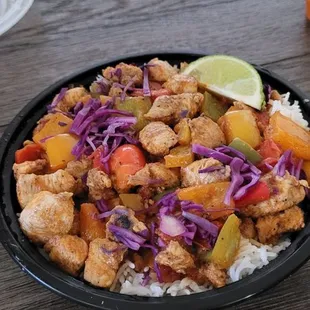 a plate of food on a table