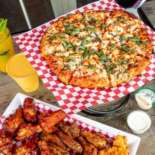 chicken wings and fried chicken, food