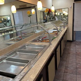 a view of a buffet area