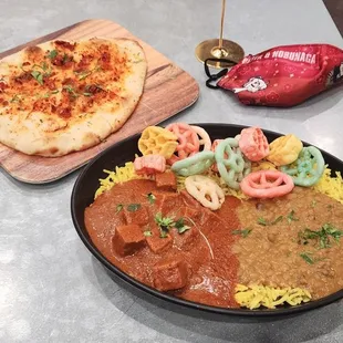 Ghee Makhni Butter Paneer with Burnt Chili Garlic Naan, first time having it and it&apos;s great :D