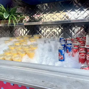 Drinks available (mango lassi to L)