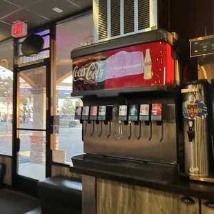 Self serve drinks selections