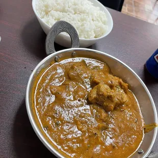 The curry chicken is a flavor explosion. Deeply earthy with very fresh spices. Even at a medium heat this was pretty spicy!