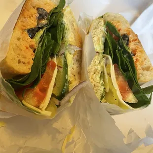 Green Karma Sando without sprouts and with provolone added YUM
