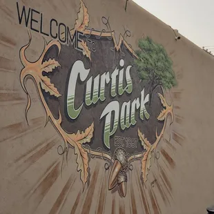 a sign on the side of a building