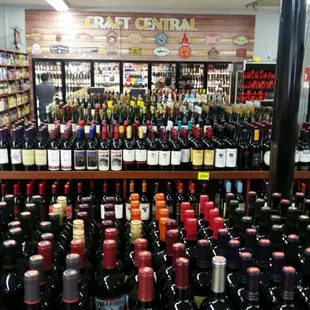 Rows of wine on the way to Craft Central