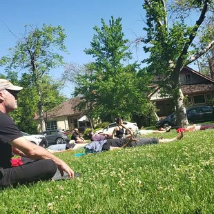 Yoga in the park