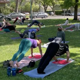 Yoga in the park