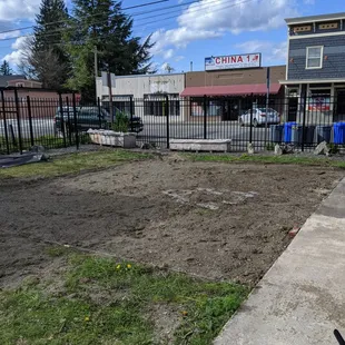 Future home of the outdoor tasting area.