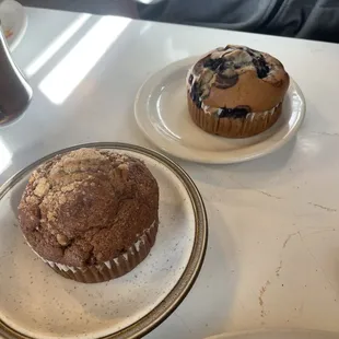 two muffins and a cupcake