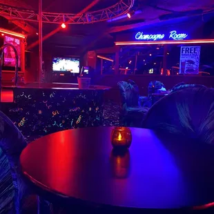 Champagne room and 3 running stages