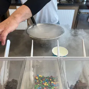 Making the ice cream