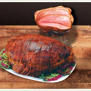 Hickory Smoked Honey Glazed Spiral Sliced Bone-In Ham Whole (Item 206) or Half (item 207)